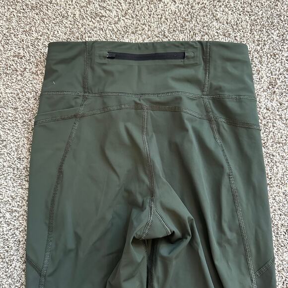 Sweaty Betty army green Zero Gravity 7/8 length legging pants size S - Picture 5 of 10